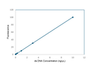 dsDNA High Sensitivity Assay Calibration Curve of Fluorescent Dye bound to dsDNA